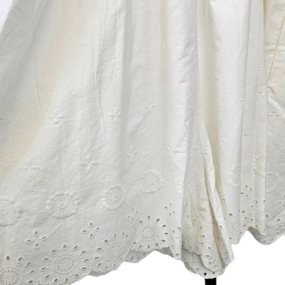 Anthropologie Maeve Sleeveless Eyelet Romper Size Small White Embroidered NWT - Picture 9 of 13